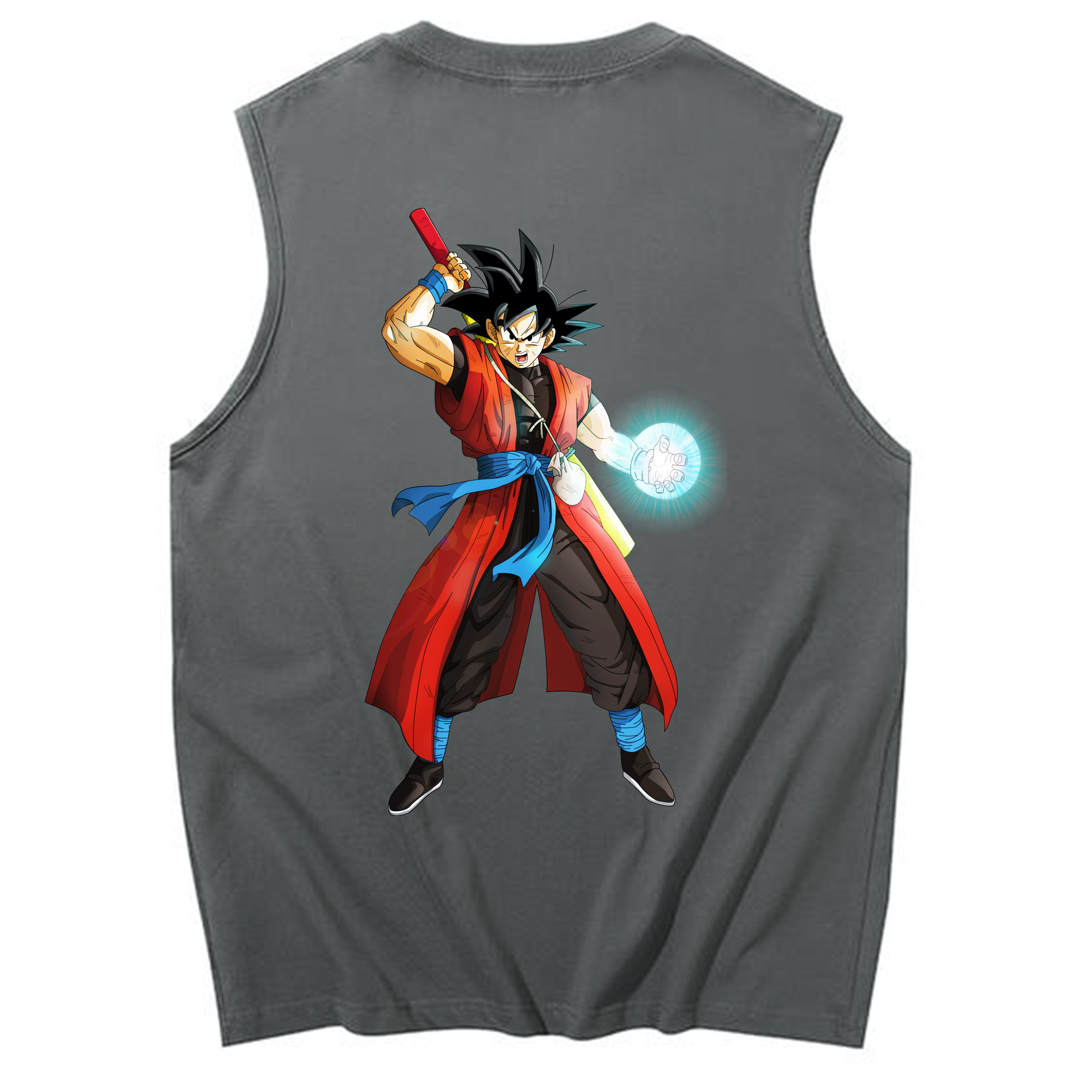 （画像用） ドラゴンボール 孫悟空（そん ごくう）Son Goku カカロット DRAGON BALL Kakarotto コットン100％タンクトップ（背面プリント）